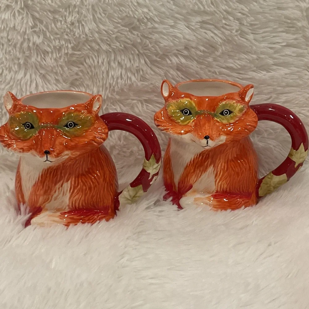 Pier 1 Fox Mugs